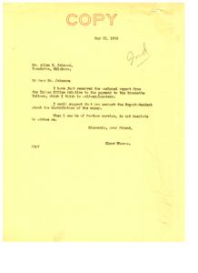 Correspondence Regarding the Payment to the Wyandotte Tribe in 1936, 1935-08-07