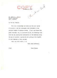 Correspondence Regarding Cherokee Claims and Conservation Efforts in the 1930s, 1937-11-06