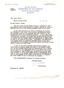Correspondence Regarding the Sale of Choctaw-Chickasaw Tribal Timber Lands in 1937, 1937-07-05