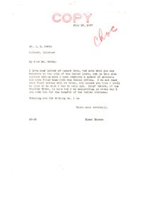 Correspondence Regarding the Sale of Choctaw Tribal Lands in 1937, 1937-07-15