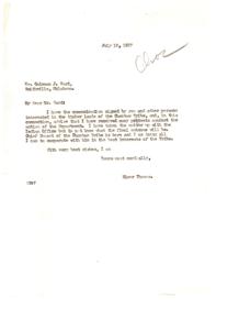 1937 Correspondence Regarding the Sale of Choctaw Timber Lands, 1937-07-19