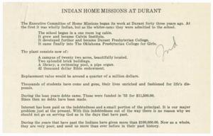 The Historical Journey of Oklahoma Presbyterian College for Girls: A Testament to Indian Home Missions, 1937-01-01 - 1937-12-31