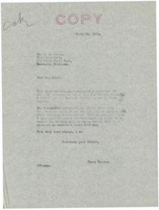Correspondence from Elmer Thomas to Vice President of The First State Bank, 1945-01-01 - 1945-12-31