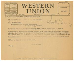 1935 Correspondence Regarding the California Power Company&#39;s Claim to Transfer of Title from Cherokee Tribal Council, 1935-12-28