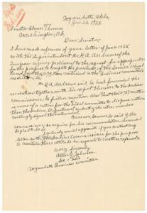 1935 Letter Discussing Land Acquisition and School Appropriation for Seneca Tribe, 1935-01-01 - 1935-12-31