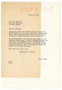 Correspondence Regarding Claims of Choctaw Indian G. V. Merryman, 1946, 1946-10-09