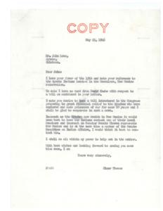 Correspondence Regarding the Apache Indians&#39; Request for Financial Relief from the U.S. Government, 1946-05-15