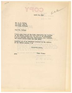 Correspondences on the Loss of President Franklin Delano Roosevelt and Peyote Use Among Indigenous Peoples, 1946-01-01 - 1946-12-31