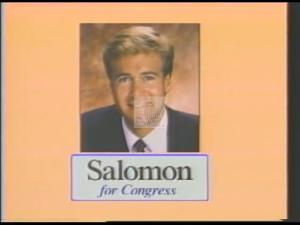 ["In the 1990 political TV ad for Jim Salomon, scenes depict opponent Anthony Beilenson misusing taxpayer funds by stuffing campaign flyers into tax-funded envelopes. The ad highlights Beilenson���������s alleged unethical practices and urges voters to consider the misuse of their tax dollars in his campaign activities."]