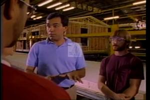 ["In the 1994 presidential campaign ad, Republican Rick Bennett emphatically promotes government reform and accountability. Throughout various scenes, Bennett, appearing confident and determined, addresses diverse crowds from podiums, advocating for transparency, fiscal responsibility, and leadership in government reform, with consistent backdrops of American flags and \"Vote Bennett\" signs enhancing his patriotic appeal."]