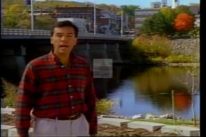 ["In the 1994 political TV ad for Rick Bennett, various scenes depict John Baldacci looking regretful and uncertain, often amid accusations of broken tax promises and policy flip-flops. Text overlays emphasize his perceived unreliability and contradictions in tax matters, contrasting this with Bennett's portrayed consistency and trustworthiness amidst Maine landscapes."]