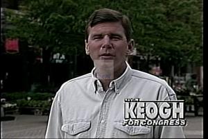 ["In his 1994 TV ad, Republican Party candidate Kevin Keogh, a small business owner, presents himself as a fresh alternative to traditional politicians. With scenes across various local settings, including his business and rural areas, Keogh emphasizes his real-world experience and practical business sense as key to bringing effective change to Congress. He consistently advocates for replacing typical lawyers and career politicians with someone who has tangible experience and a commitment to practical outcomes."]
