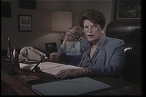 ["In her 1994 campaign ad, Democratic Party candidate Carole Roper Park earnestly speaks to viewers, repeatedly promising integrity and dedication amidst governmental turmoil and public hardship. She emphasizes a commitment to resolve national concerns, combat corruption, and support struggling Americans, all while advocating significant change and improving citizen representation in government."]