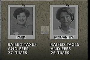 ["In the 1994 presidential campaign ad, Democratic candidate Myron Sildon, a businessman with a serious demeanor, repeatedly emphasizes the need for transformative change and business acumen in Congress. Throughout various scenes, Sildon criticizes career politicians and advocates for practical decision-making, pledging to bring his business expertise to politics."]