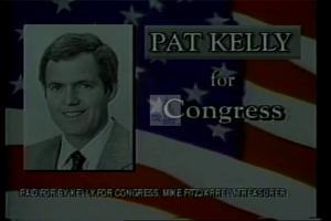 ["The 1994 political TV ad for Pat Kelly criticized Jim Tallon for voting against flood relief, using powerful imagery of the 1993 catastrophic flooding in St. Charles County. Scenes depicted extensive devastation with submerged homes and rescue operations, emphasizing the community impact and promoting Kelly as the supportive candidate in contrast to Tallon's actions."]