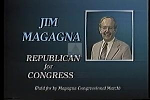["In a political TV ad for his 1994 presidential campaign, Republican Jim Magagna persistently advocated for healthcare reform across various Wyoming settings. The ad primarily showcased Magagna speaking fervently against employer healthcare mandates, emphasizing patient-focused and affordable solutions. Scenes alternated between Magagna addressing attentive audiences and speaking directly to the camera, underlining his commitment to reform without overburdening small businesses."]