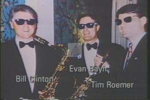 ["In Richard Burkett's 1994 presidential campaign TV ad, three politicians are depicted as dishonest and insincere, using a tune to symbolize their deceptive appearances. They pretend to be conservative while actually promoting liberal agendas. The ad criticizes their lack of ideological transparency and urges a vote for Burkett, positioning him as the genuine conservative alternative."]