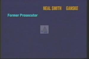 ["In the 1994 campaign ad, Democrat Neal Edward Smith emphasizes his strong anti-crime stance. Through a series of scenes, Smith is portrayed as a determined and experienced leader, engaging with Iowa citizens, discussing past successes in crime prevention, and symbolizing action and dedication. Positioned in various leadership scenarios, he reaffirms his commitment to justice, aiming for reelection with a focus on continuing his tough legislative work against crime."]