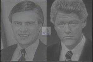 ["In the 1994 political TV ad for Republican Lynn Slaby, animated characters Bill Clinton and Tom Sawyer are depicted secretly discussing and planning controversial budget strategies involving tax increases and benefit cuts. This portrayal aims to incite viewer concern and skepticism towards the Democratic fiscal policies."]