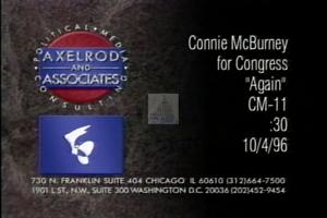 1996 - U.S. House of Representatives - Connie - McBurney - &quot;Again&quot;, 1996-01-01 - 1996-12-31