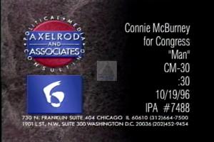 1996 - United States House of Representatives Offices and Issue Campaigns - McBurney Connie - &quot;Man&quot;, 1996-01-01 - 1996-12-31