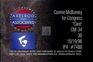 1996 - U.S. House of Representatives - Connie - McBurney - &quot;Care&quot;, 1996-01-01 - 1996-12-31