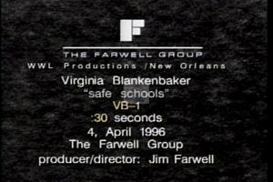 1996 - U.S. House of Representatives - Virginia - Blankenbaker - &quot;Safe Schools&quot;, 1996-01-01 - 1996-12-31