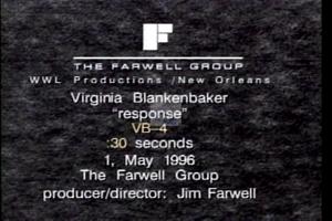 1996 - U.S. House of Representatives - Virginia - Blankenbaker - &quot;Response&quot;, 1996-01-01 - 1996-12-31