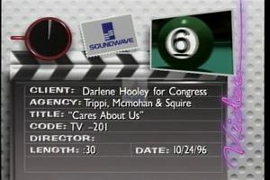 1996 - United States House of Representatives Offices and Issue Campaigns - Hooley Darlene - &quot;Cares About Us&quot;, 1996-01-01 - 1996-12-31