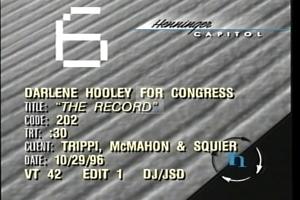 1996 - United States House of Representatives Offices and Issue Campaigns - Hooley Darlene - &quot;The Record&quot;, 1996-01-01 - 1996-12-31