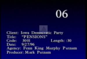 1996 - United States House of Representatives Offices and Issue Campaigns - Anti-Greg Ganske/Newt Gingrich - &quot;Pensions&quot;, 1996-01-01 - 1996-12-31