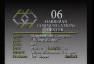 1996 - U.S. House of Representatives - Louise McIntosh - Slaughter - &quot;Wrong Budget&quot;, 1996-01-01 - 1996-12-31