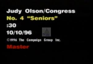 1996 - United States House of Representatives Offices and Issue Campaigns - Olson Judy - &quot;Seniors&quot;, 1996-01-01 - 1996-12-31