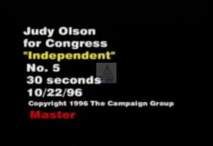 1996 - United States House of Representatives Offices and Issue Campaigns - Olson Judy - &quot;Independent&quot;, 1996-01-01 - 1996-12-31