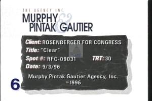 1996 - United States House of Representatives Offices and Issue Campaigns - Rosenberger Geoff H. - &quot;Clear&quot;, 1996-01-01 - 1996-12-31