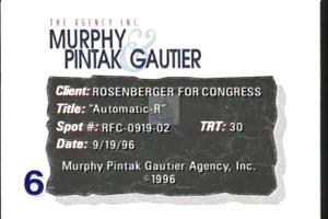 1996 - U.S. House of Representatives - Geoff H. - Rosenberger - &quot;Automatic - R&quot;, 1996-01-01 - 1996-12-31