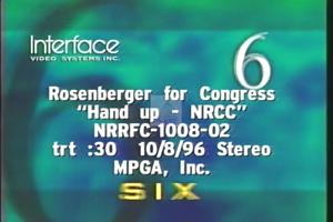 1996 - United States House of Representatives Offices and Issue Campaigns - Rosenberger Geoff H. - &quot;Hand Up -NRCC&quot;, 1996-01-01 - 1996-12-31