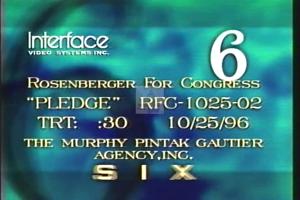 1996 - United States House of Representatives Offices and Issue Campaigns - Rosenberger Geoff H. - &quot;Pledge&quot;, 1996-01-01 - 1996-12-31