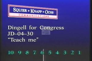1996 - U.S. House of Representatives - John David - Dingell - &quot;Teach Me&quot;, 1996-01-01 - 1996-12-31