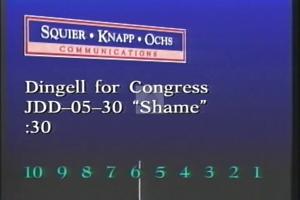 1996 - United States House of Representatives Offices and Issue Campaigns - Dingell John David, Jr. - &quot;Shame&quot;, 1996-01-01 - 1996-12-31