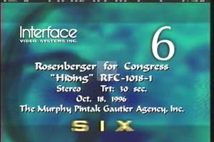 1996 - United States House of Representatives Offices and Issue Campaigns - Rosenberger Geoff H. - &quot;Hiding&quot;, 1996-01-01 - 1996-12-31