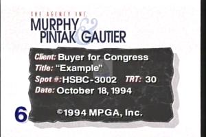 1994 - United States House of Representatives Offices and Issue Campaigns - Stephen (Steve) Buyer - &quot;Example&quot;, 1994-01-01 - 1994-12-31