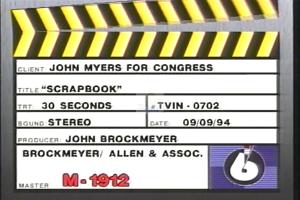 1994 - United States House of Representatives Offices and Issue Campaigns - John Massie Myers - &quot;Scrapbook&quot;, 1994-01-01 - 1994-12-31