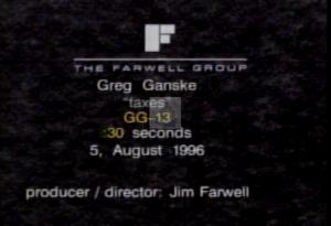 1996 - United States House of Representatives Offices and Issue Campaigns - Ganske John Greg - &quot;Taxes&quot;, 1996-01-01 - 1996-12-31