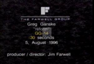 1996 - United States House of Representatives Offices and Issue Campaigns - Ganske John Greg - &quot;Reform&quot;, 1996-01-01 - 1996-12-31
