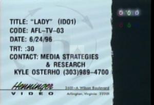 1996 - United States House of Representatives Offices and Issue Campaigns - Anti-Helen Chenoweth (Medicare) - &quot;Lady (ID-01)&quot;, 1996-01-01 - 1996-12-31