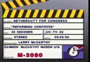 1996 - U.S. House of Representatives - George R. - Nethercutt - &quot;Reforming Congress&quot;, 1996-01-01 - 1996-12-31