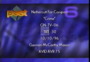 1996 - U.S. House of Representatives - George R. - Nethercutt - &quot;Crime&quot;, 1996-01-01 - 1996-12-31