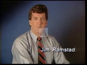 ["In the 1990 campaign TV ad, Republican Jim Ramstad confidently speaks to the camera across multiple scenes, with campaign posters visible in the background. Addressing the audience at various indoor settings, Ramstad places strong emphasis on his priorities of tackling crime and revising tax policy. He urges voters to support his congressional bid, showcasing both energy and conviction in his policy advocacy."]