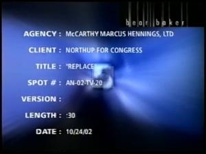 2002 - U.S. House of Representatives - Anne Meagher - Northup - &quot;Replace&quot;, 2002-01-01 - 2002-12-31